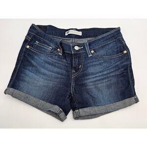Levi Strauss Women's Size 5 Midi Cuffed Medium Wash Jean Shorts
